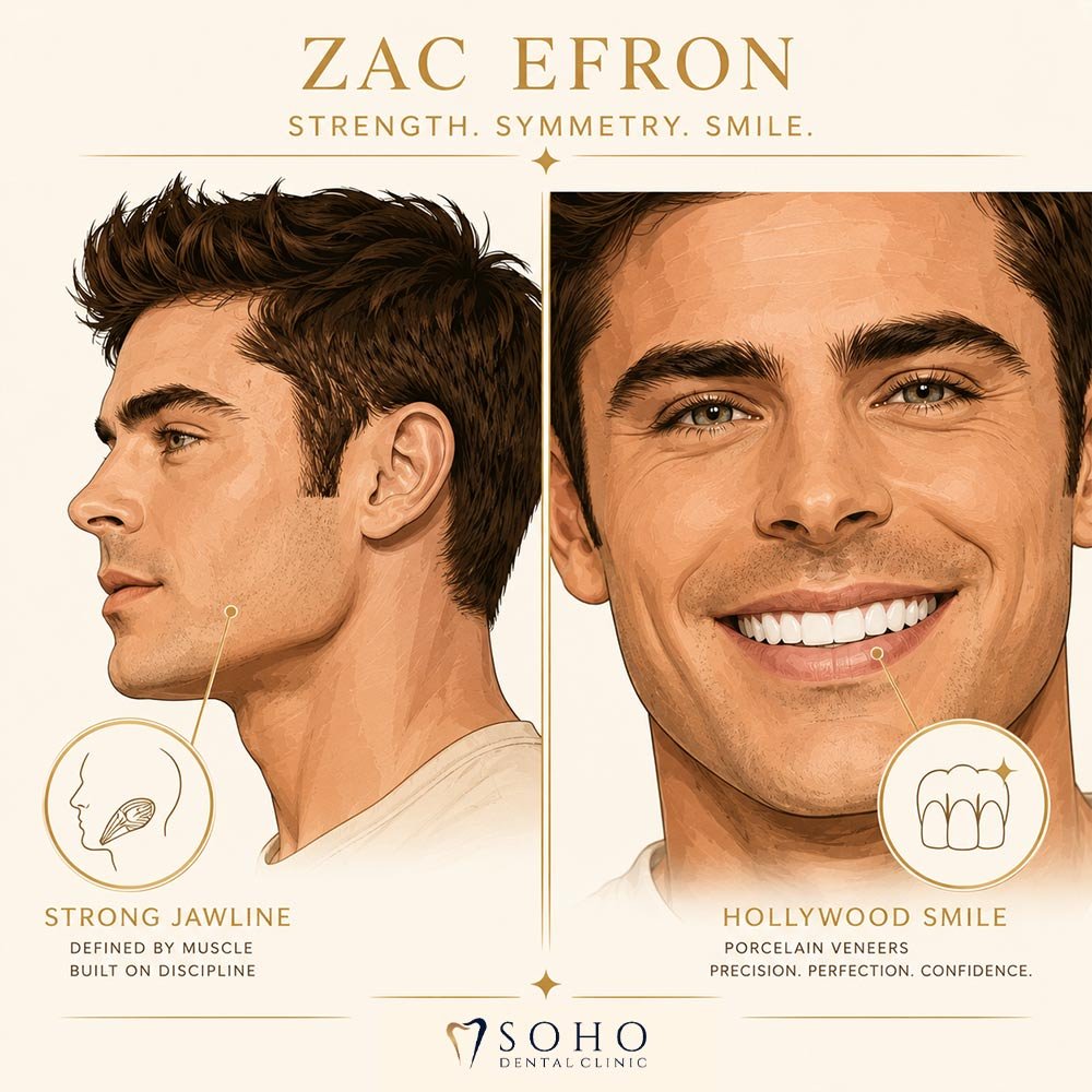 zac efron teeth gap