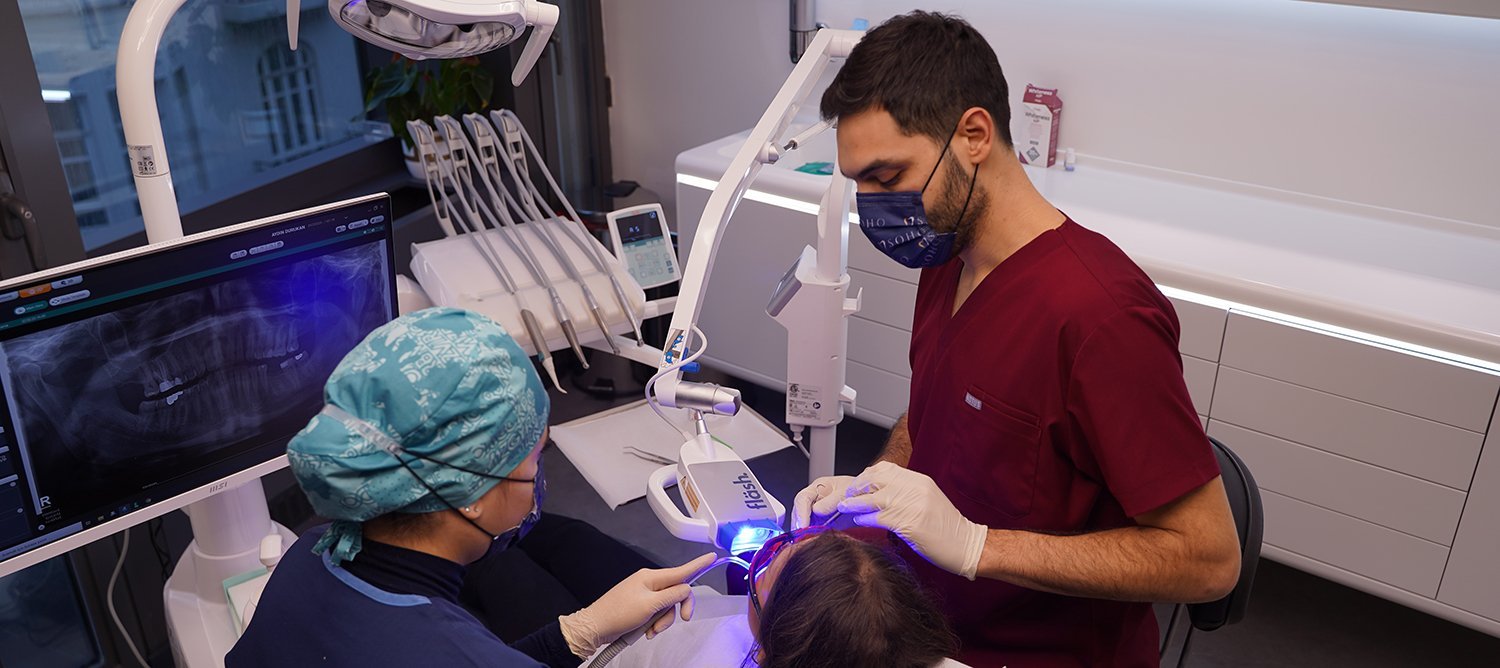 MSc. Dt. Hakkı Serdar Ünal during treatment at Soho Dental Clinic